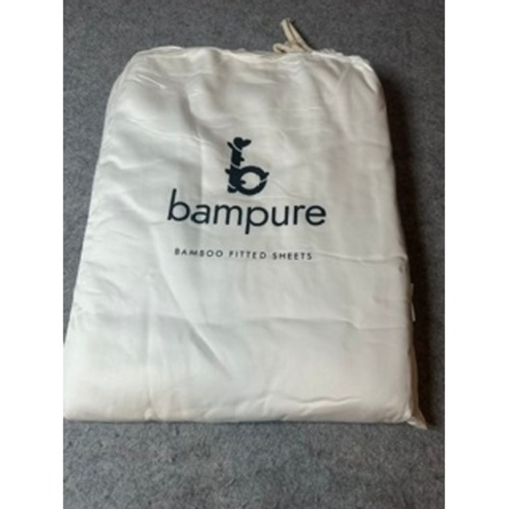 Bampure King Bamboo Fitted Sheets White Organic Viscose Cooling Bedding